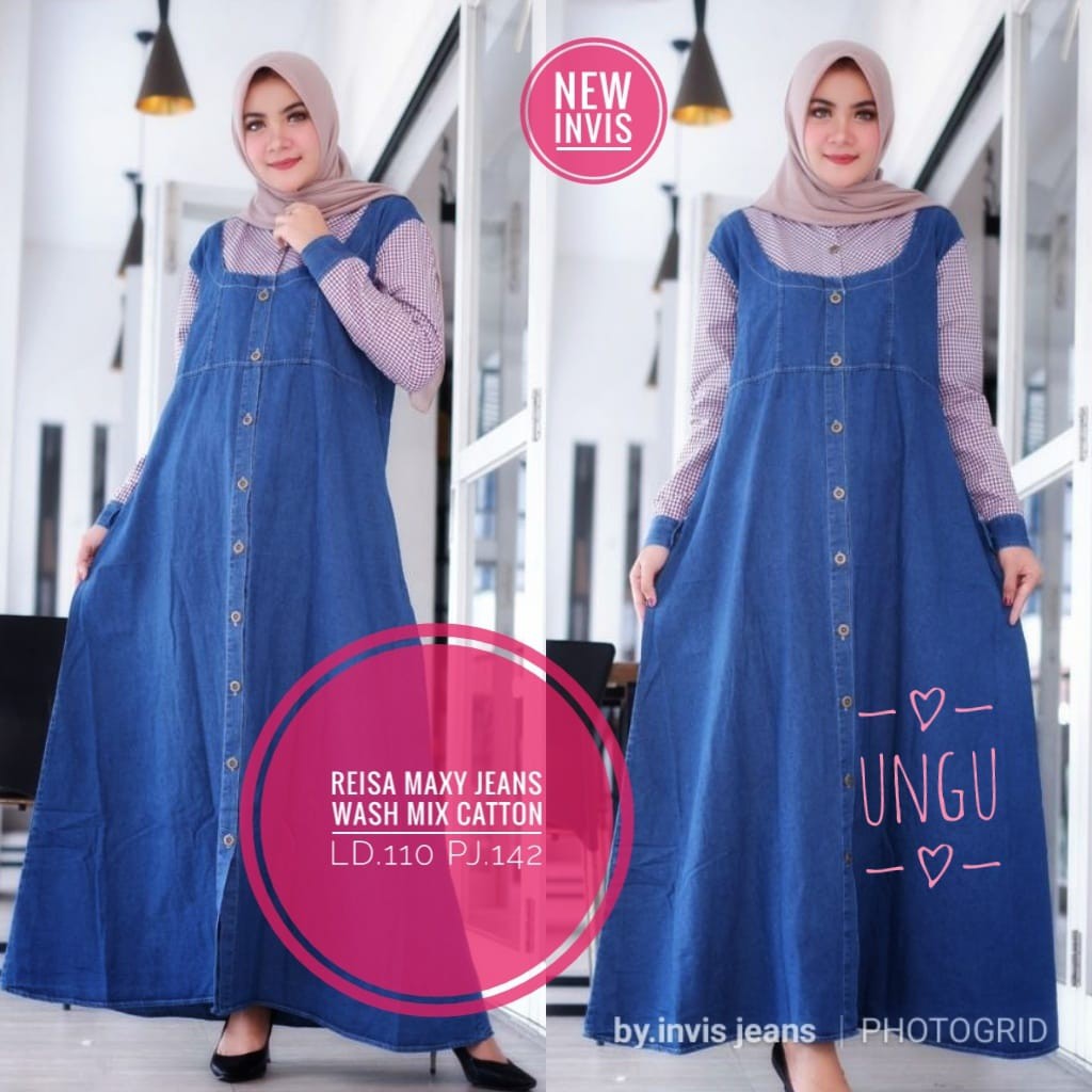 REYNA MAXI / REYSA MAXI JEANS WASH KANCING HIDUP BR