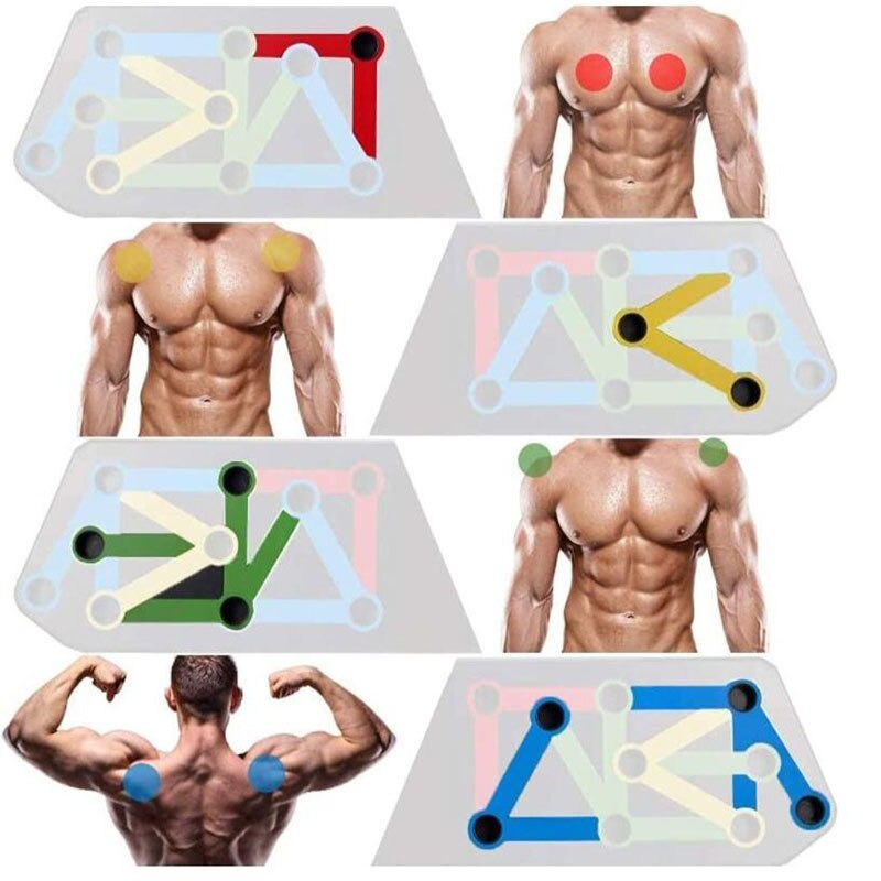 Papan Push Up Lipat Fitnes Gym Portable Alat Bantu Push-up Training Board Portable