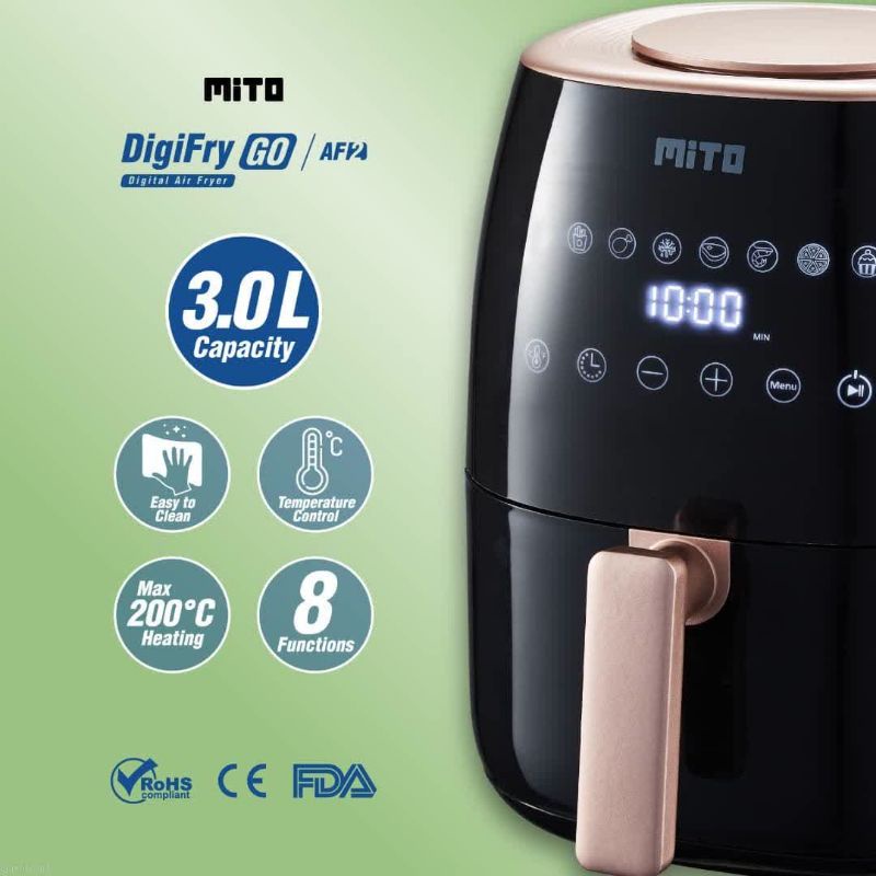 Mito Digital Air Fryer Menggoreng tanpa minyak LOW WATT
