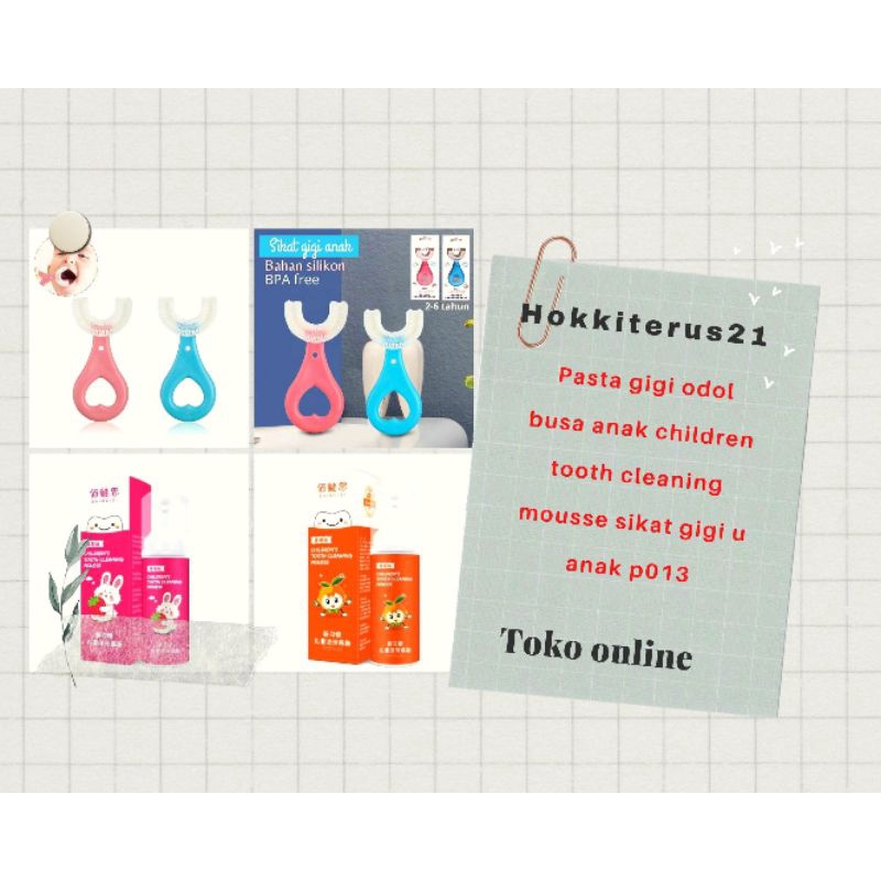 HOKKITERUS21 SIKAT GIGI U Sikat Ggi Silikon Bayi Anak Bentuk U Sikat Gigi Anak | tooth brush baby silicon type U 360° sikat gigi S015
