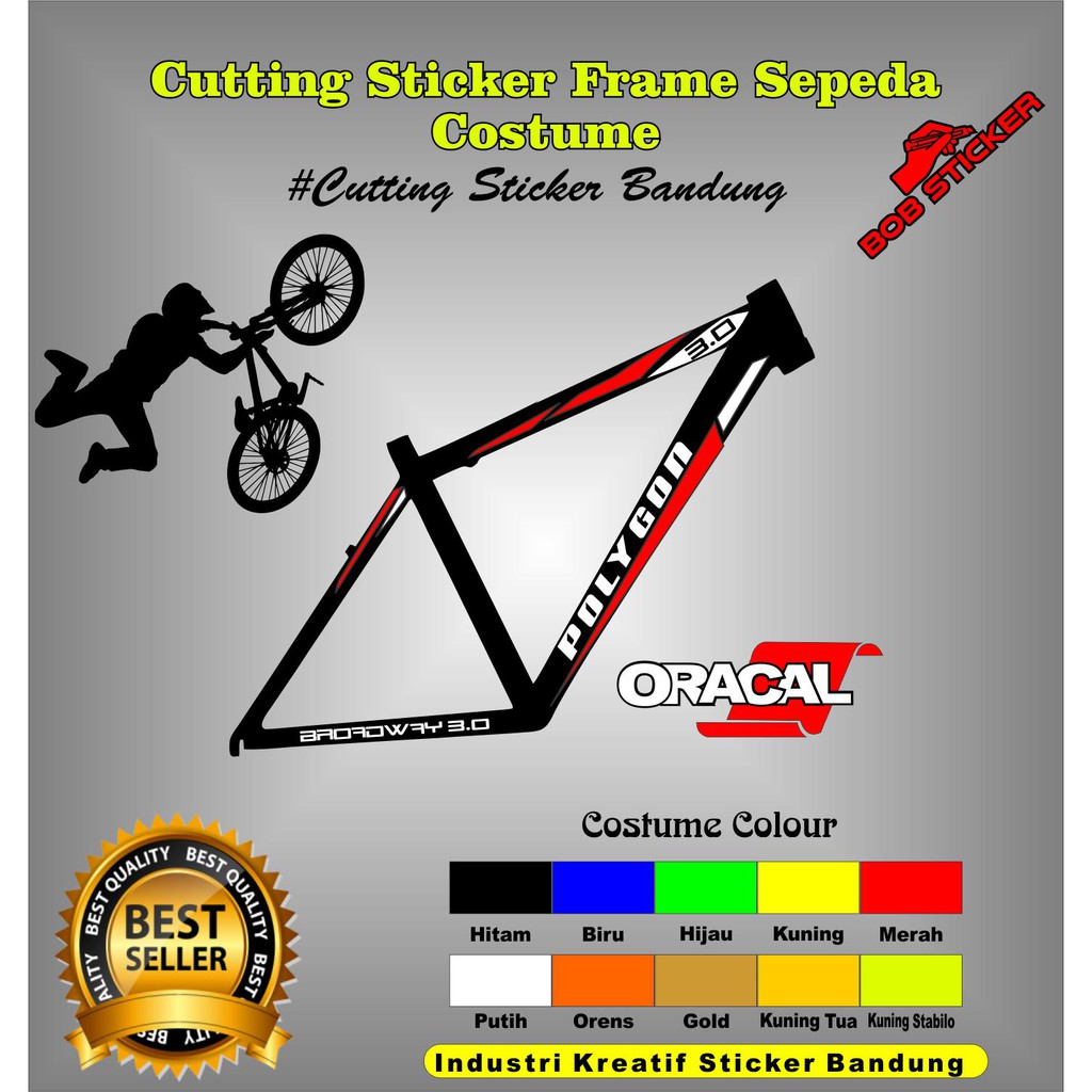 Cutting sticker Frame Sepedah Polygon Broadway Costume