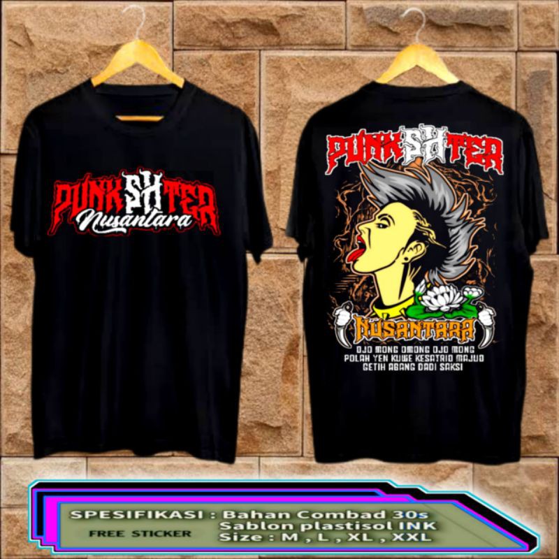 Kaos Punkshter Nusantara Terbaru Distro Free stiker