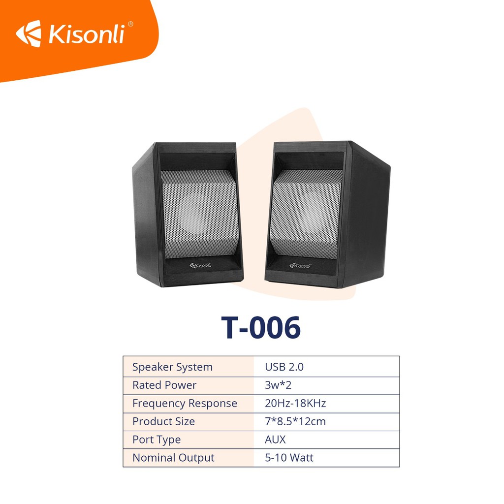 SPEAKER KISONLI T-006 USB 2.0