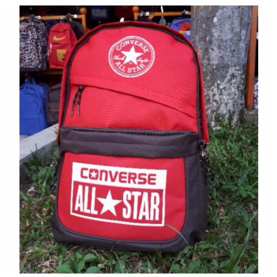 Ransel Pria Sablon All Star Tas Ransel Kasual Perjalanan Sekolah Laptop Pria Multifungsi Tahan Air Tas Oxford Ransel Olahraga Luar Ruangan Hitam