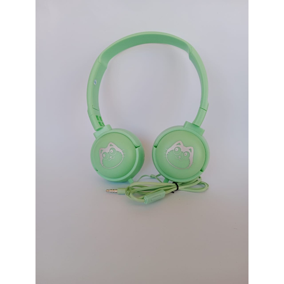 HEADSET BANDO ANAK J-18 HEADPHONE EXTRA BAS MACARON EARPHONE LUCU ANAK