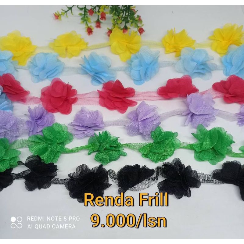 Renda Bunga Frill Renda Bunga Polos Renda Bunga Polkadot