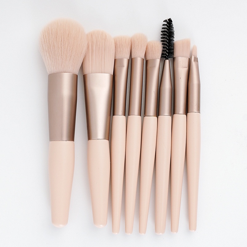 8pcs / set brush Eyeshadow / Blush On / Foundation Mini Lembut Untuk makeup / Kosmetik Wanita