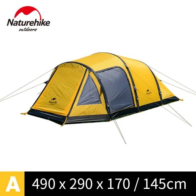 TENDA WORMHOLE 3-4 PERSON NATUREHIKE NH17T400-T tenda camping kemping hiking piknik outdoor