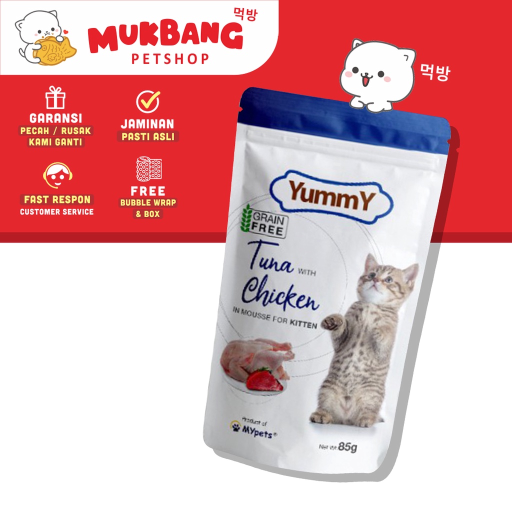 Yummy Pouch 85Gr Makanan Kucing Basah Cat Wet Food