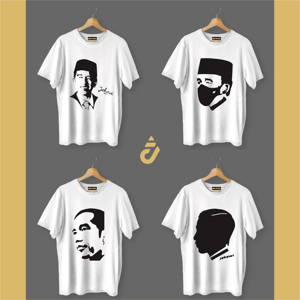 Kaos SILUET JOKOWI Presiden RI Negara Kesatuan Republik Indonesia Tokoh Nasional Tanah Air Nusantara