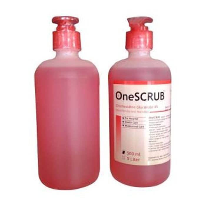 New OneScrub OneMed 4% Hand Scrubs +dispenser 500ml/cc