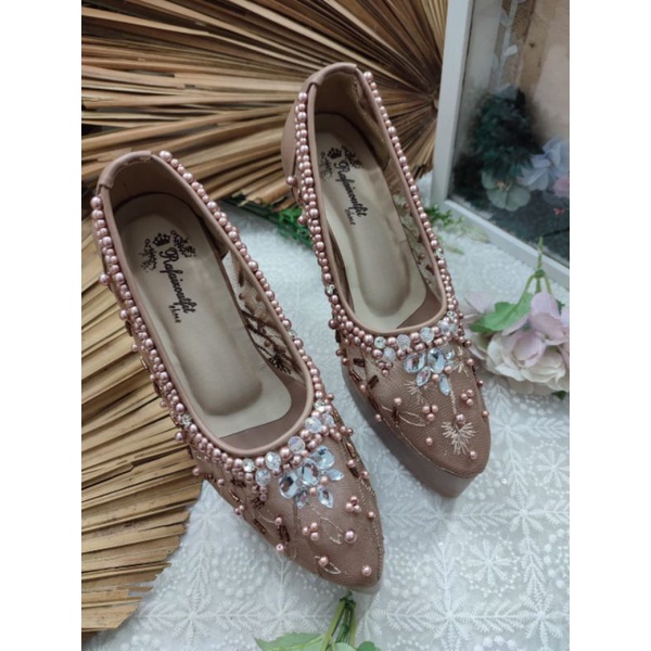 sepatu rafaizoutfit merzanet mocca tinggi 10cm lancip