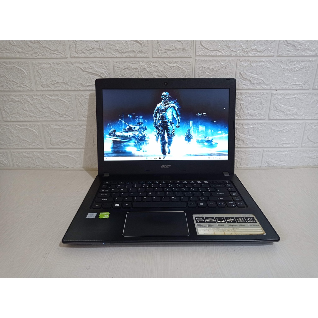 Acer Aspire E5-475G Core i5 Gen 7 Nvidia 940MX Dual SSD HDD Laptop Second Bekas gen7