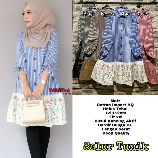 READY ATASAN SALUR TUNIK REAL PICT MARSELA SOLO GROSIR BEST RESELLER