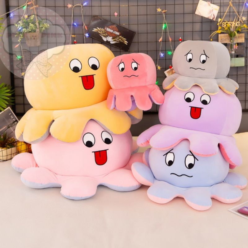 Boneka Gurita Reversible Octopus Jumbo 50 cm