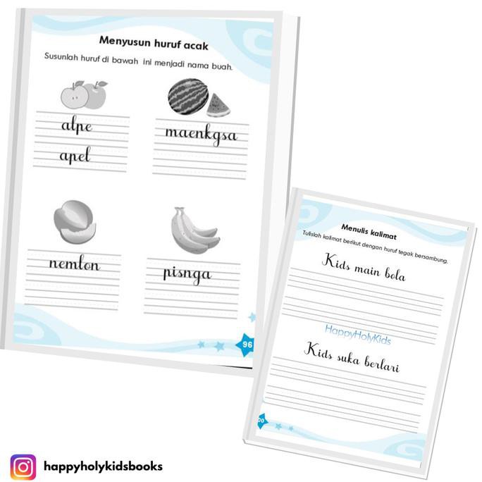 Pelajaran Pandai Menulis Huruf Tegak Bersambung Shopee Indonesia