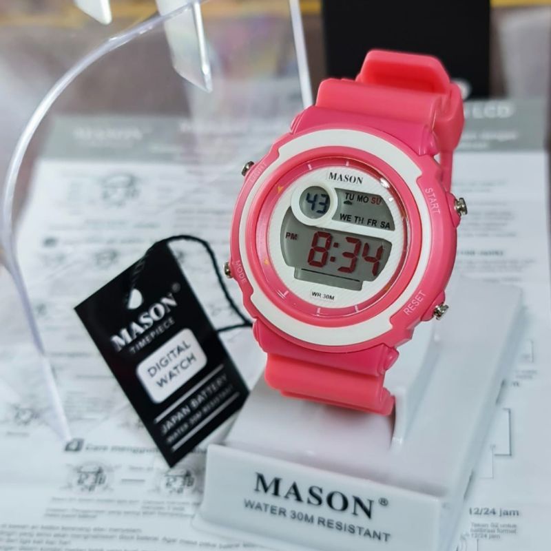 Jam Tangan Anak Digital Mason MDB 7008 Rubber Original