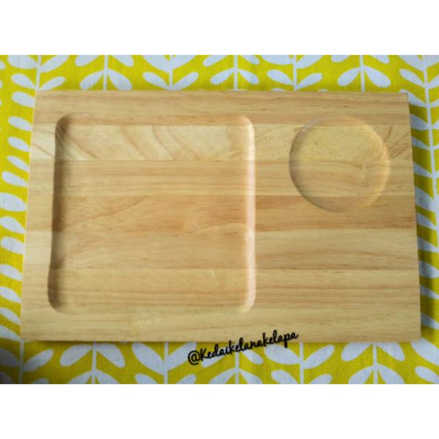 Piring makan bayi / piring makan kayu / piring BLW MPASI bayi