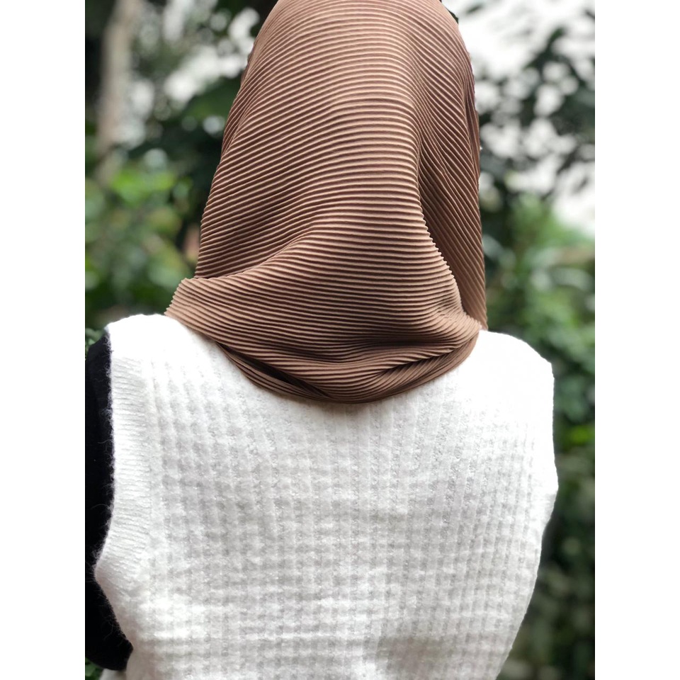 Kerudung pashmina plisket premium