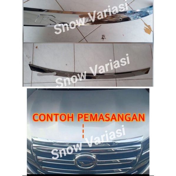 Hood Molding All New Rush Terios 2018 2020 2022 2023 GR SPORT List Kap Mesin Chrome