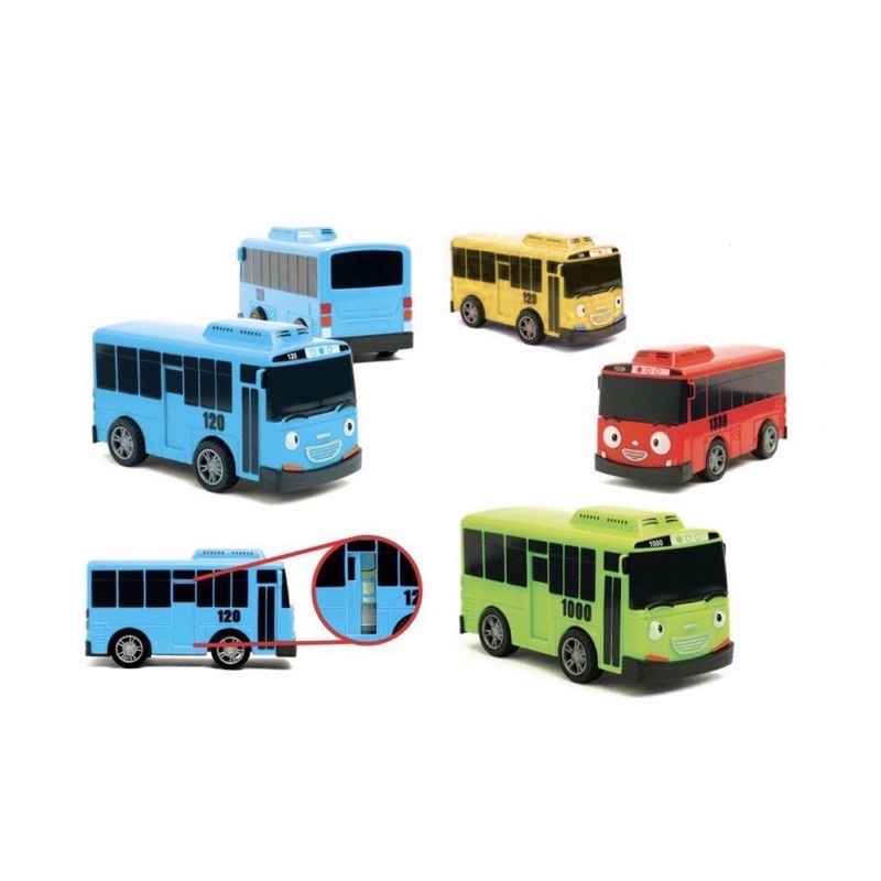 1 set mainan mobil bus tayo pullback geser pintu / tayo lani gani rogi / mainan anak murah / mainan kendaraan / miniatur bus