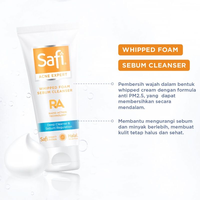 Safi Acne Expert Whipped Foam Sebum Cleanser 100gr/HALAL