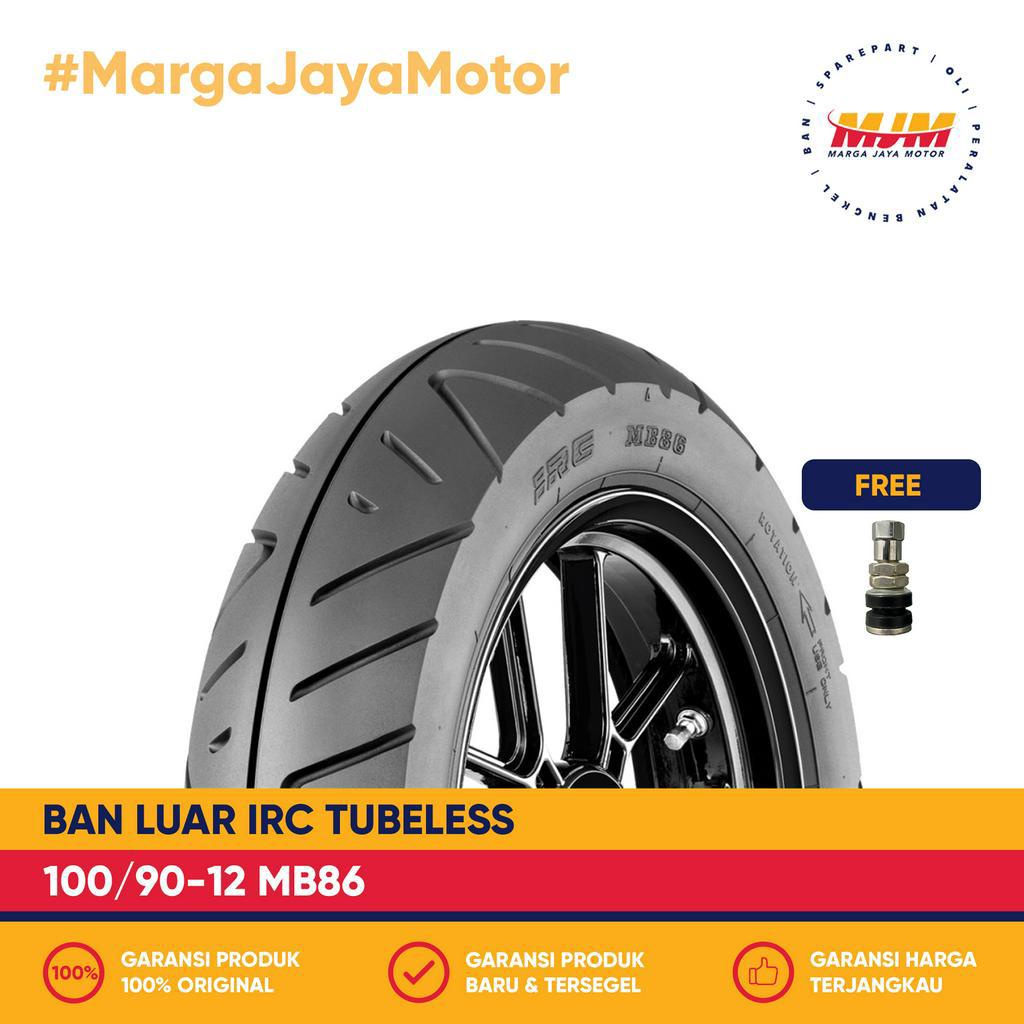 Ban Luar IRC MB86 100/90-12 Tubeless Free Pentil