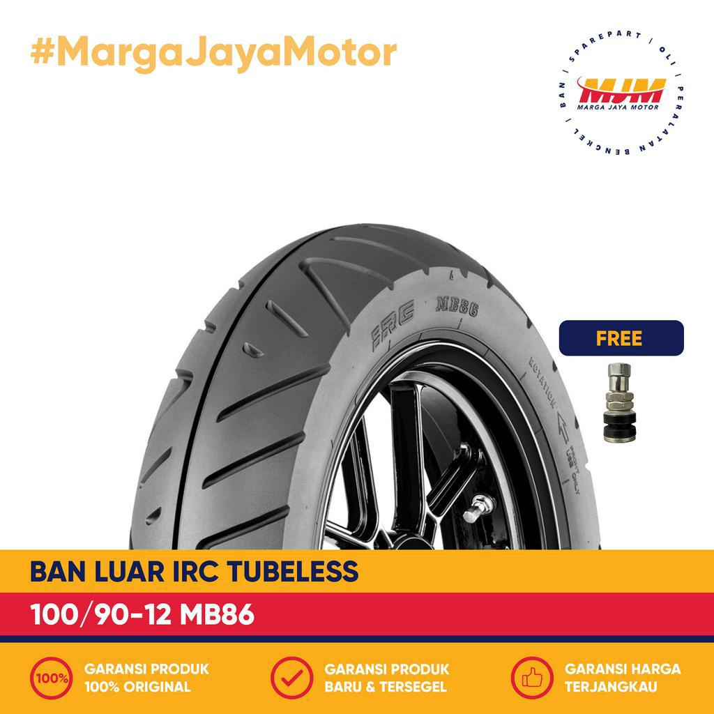 Ban Luar IRC MB86 100/90-12 Tubeless Free Pentil