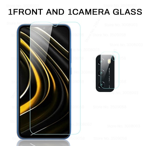 PAKET 2 IN 1 Tempered Glass Layar Clear + Tempered Glass Camera Lens