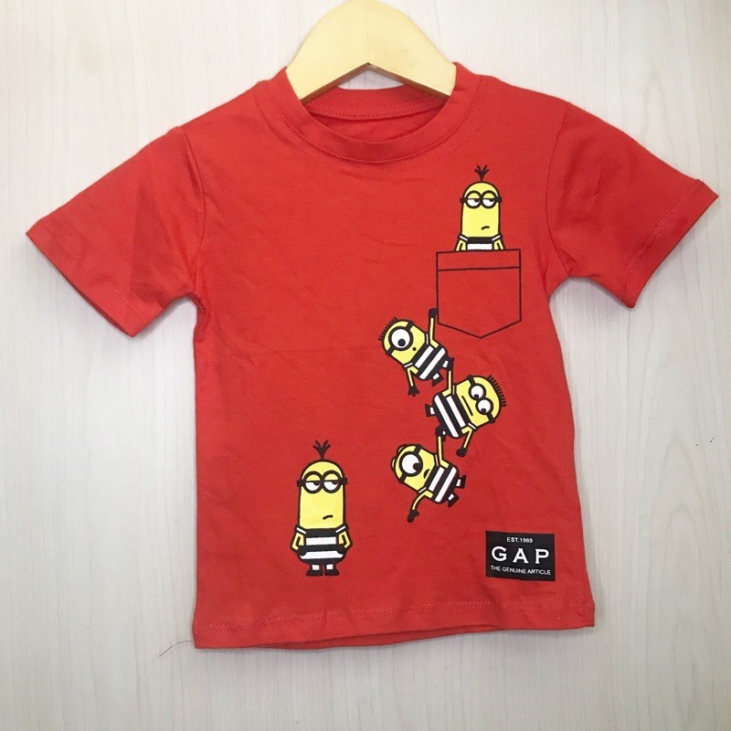 Baju Anak kaos Anak Minion Baby Geape 1 Tahun