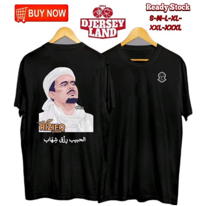 KAOS HABIB RIZIEQ AL SYIHAB KUALITAS DISTRO COTTON 24S SABLON POLYFLEK