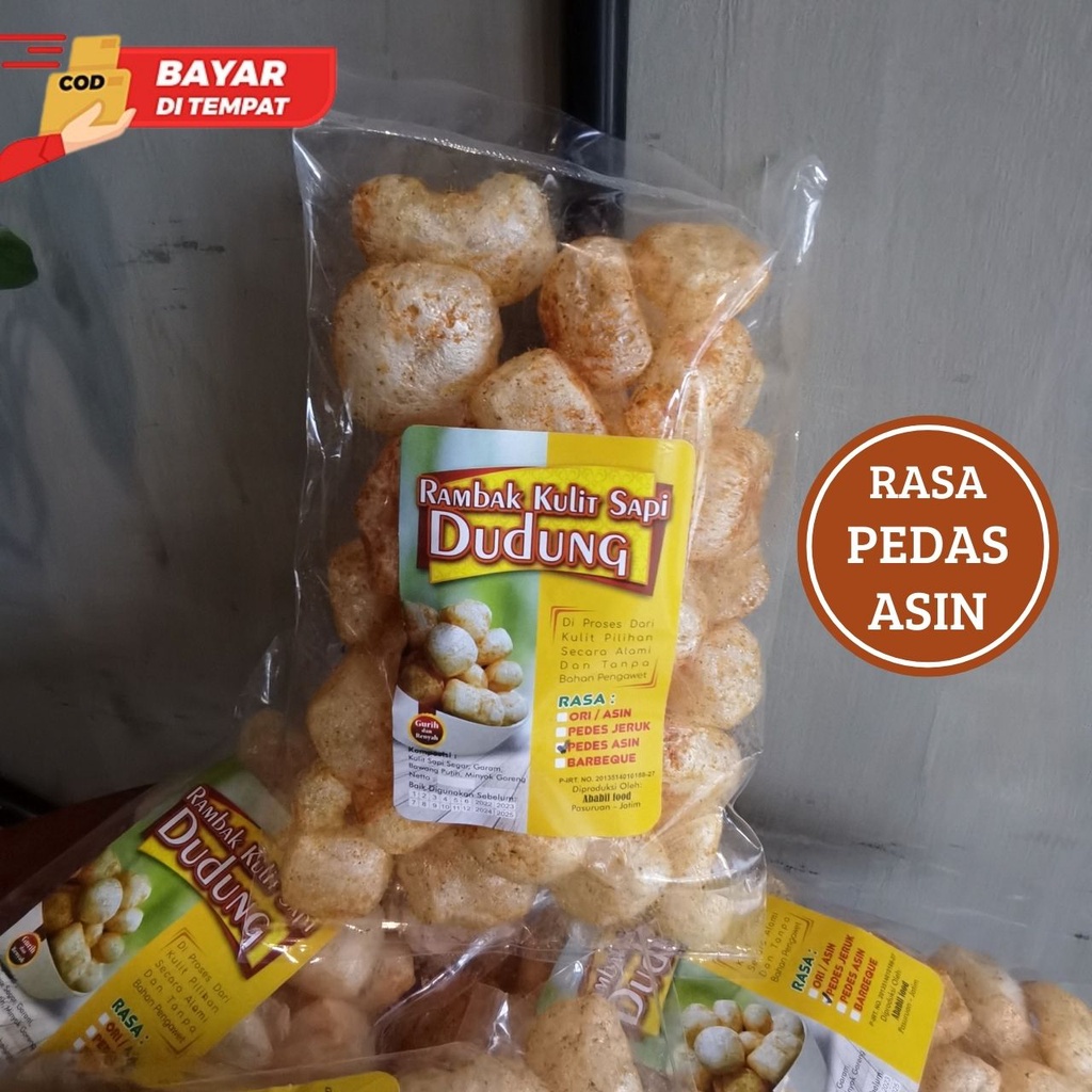 

Kerupuk Kulit Sapi Dudung Asli 75 Gram Dorokdok Rambak Krupuk Gurih Rasa Pedas Asin Halal Murah