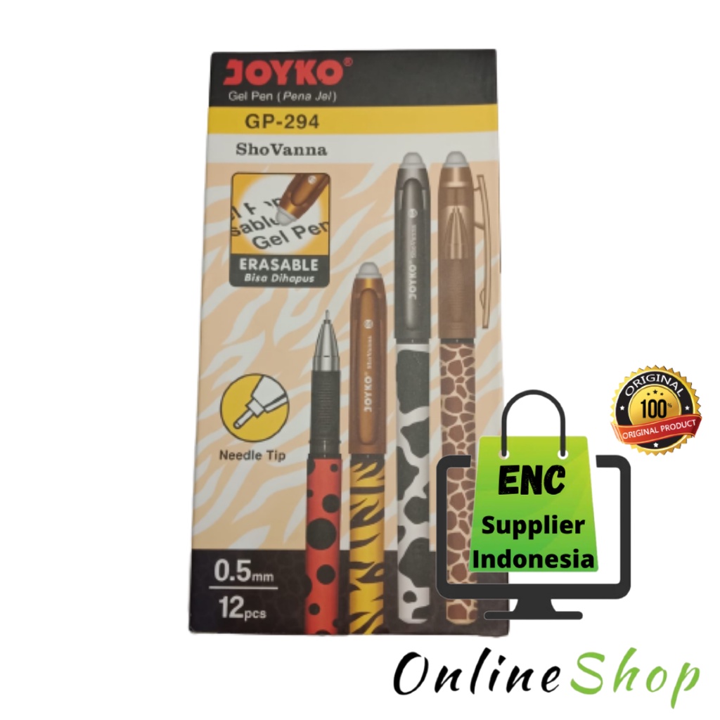 

joyko 6 buah pen shovanna gp 294 joyko pulpen bolpen erasable 0.5mm gp-294 0.5 mm bisa di hapus per 6 pcs - enc.sup