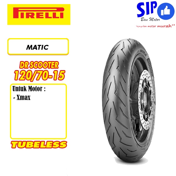 Ban motor XMAX Pirelli Diablo Rosso Scooter 120 70 15 TUBELESS