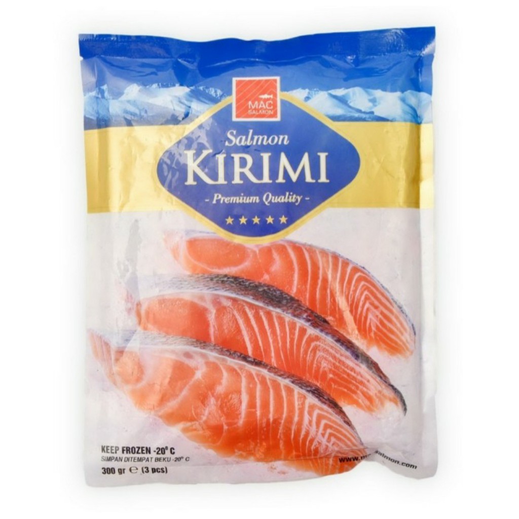 Salmon Kirimi MAC / Frozen Salmon Premium 300 Gr (3pcs)