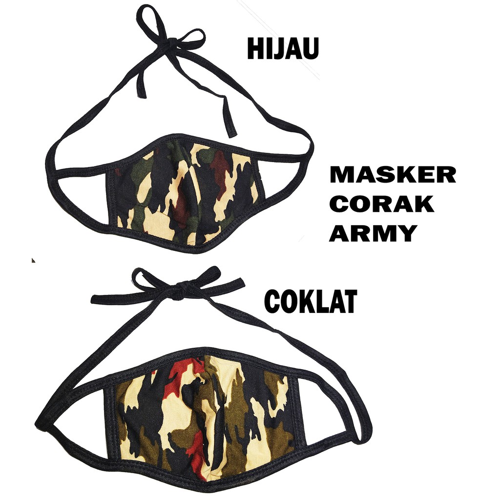 Masker Corak Army