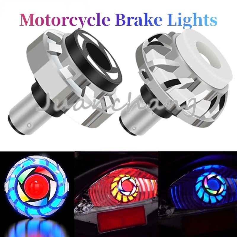 1pc Lampu Rem Sepeda Motor Tail Light Angel Eye 1157lampu Depan Motor Tail Rem Belakang LED Aksesoris Motor Universal