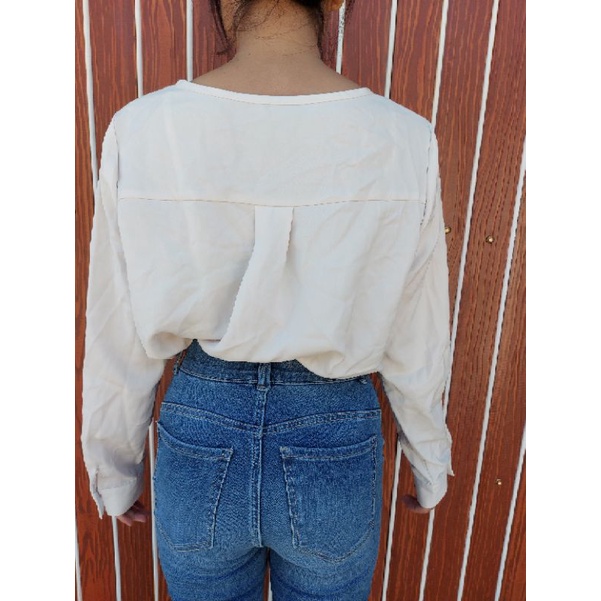 G03 UN*QLO SPLITNECK BLOUSE ORIGINAL 100%