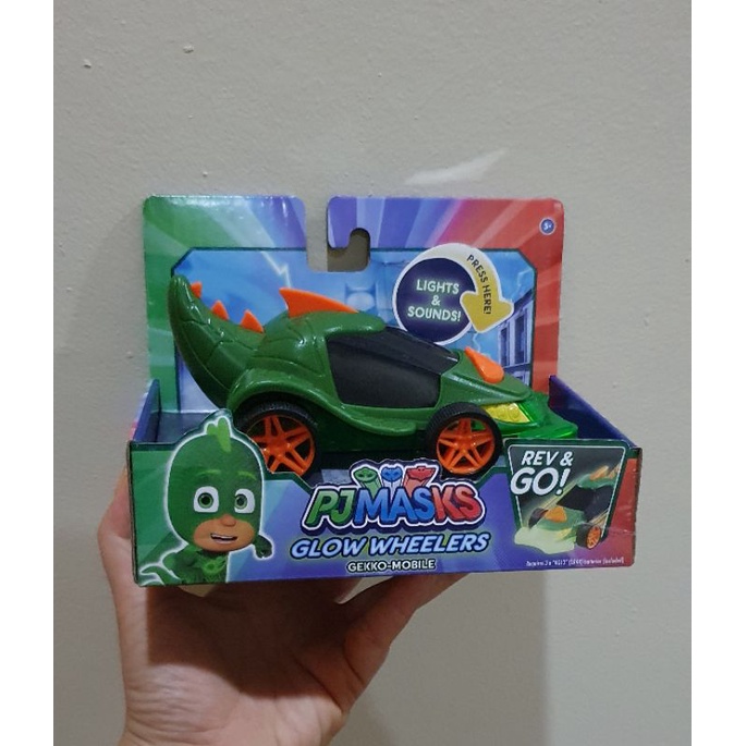 mainan anak PJ mask gekko glow wheeler / pj mask robo catboy