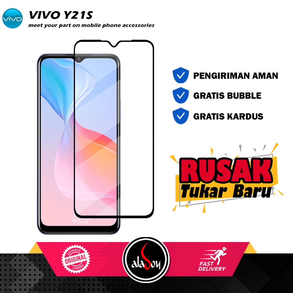 Tempered Glass VIVO Y21S / Y33S ( 2021 ) Ani Gores Layar Screen Protector