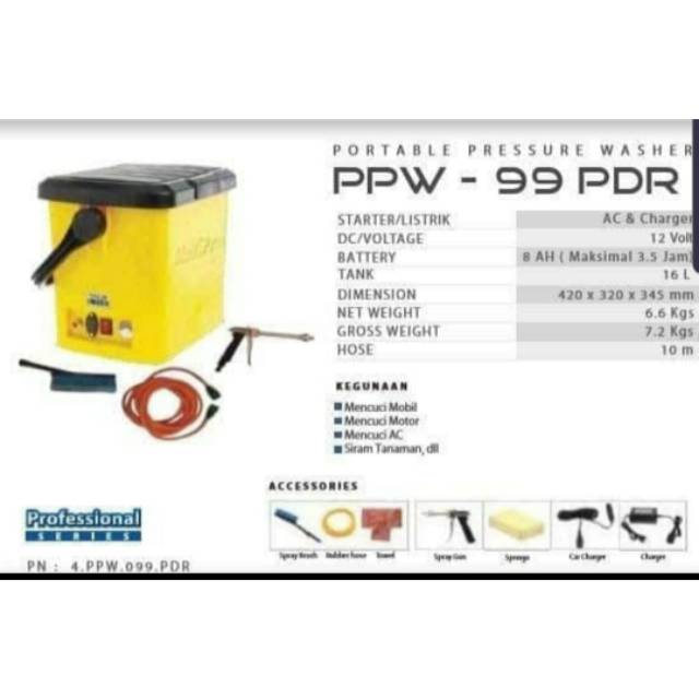 Mesin cuci ac / steam ac portable multi pro ppw 99