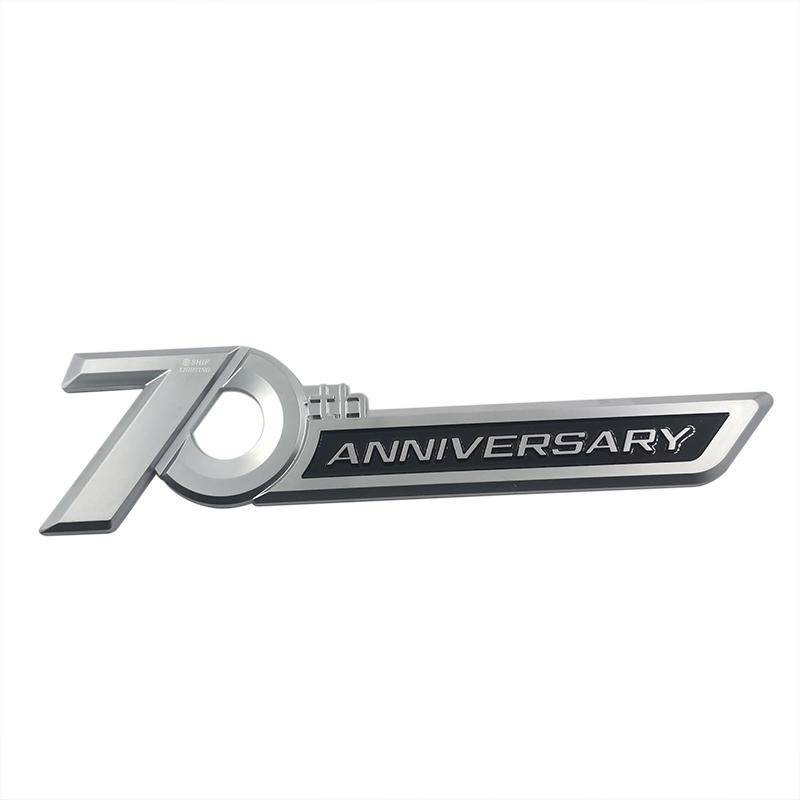 1pc Stiker Emblem Logo 70th ANNIVERSARY Kualitas Tinggi Untuk Dekorasi Mobil