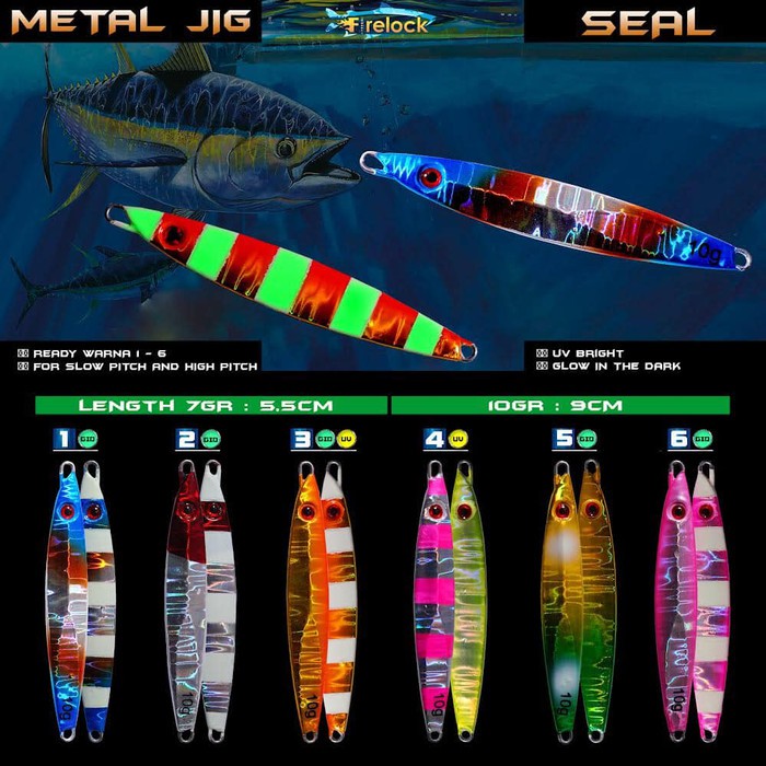 Umpan Pancing Metal Jig Firelock Seal 10gr