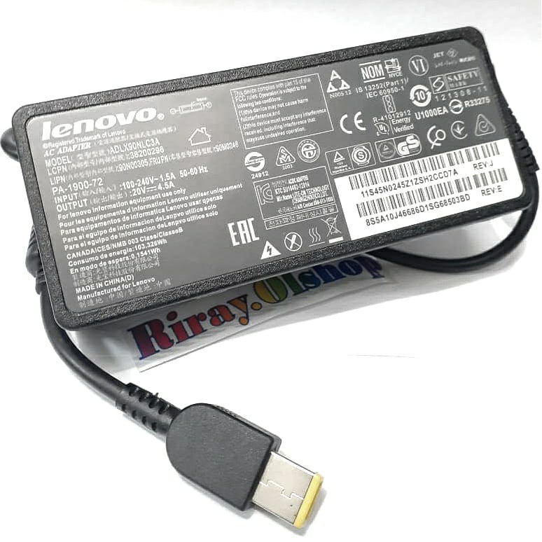 Charger Laptop Lenovo ThinkPad E440 E450 E531 E540 E550 L440 L450 L540 20V 4.5A Original USB