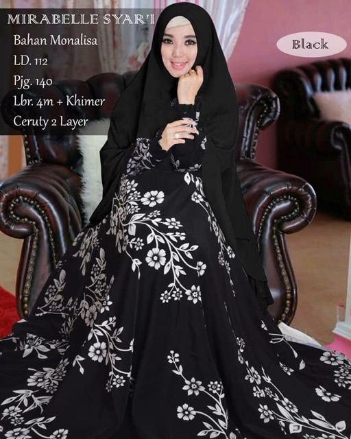 Gamis syar’i monalisa kembang 07