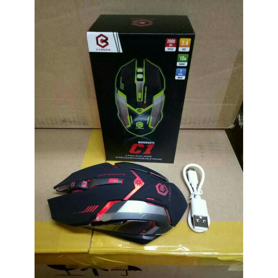 Cyborg C1 Warknights Gaming Mouse Wireless Rechargeable