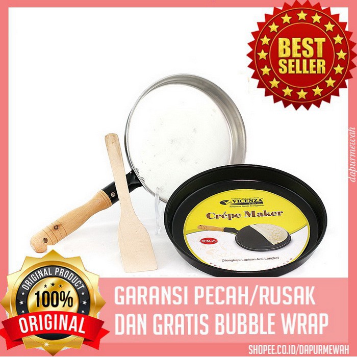 Wajan Cetakan Kulit Crepe VCM21 VCM-21 Vicenza Crepes Maker