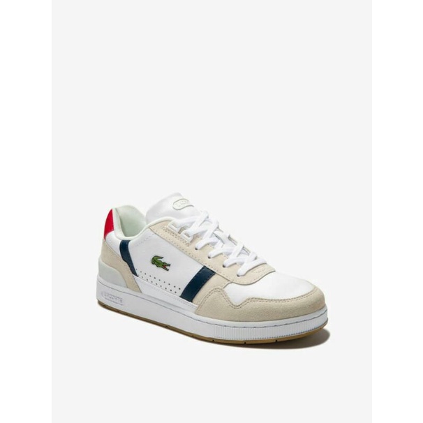 Lacoste T-clip Tricolour Sepatu Sneakers Casual Kets Sneaker Kasual Wanita Original Putih