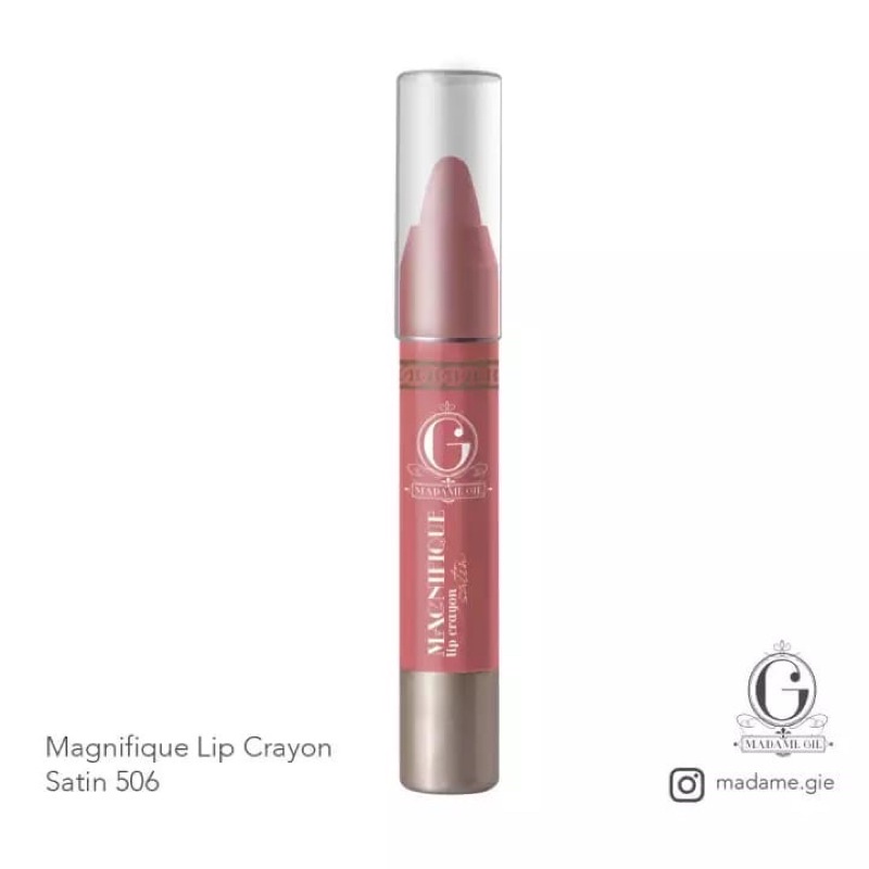 MADAME GIE Magnifique Lip Crayon Satin Indonesia / Primer BB Foundation Loose Powder Lipstick Eyeshadow Blush On Eyeliner Eyebrow Mascara Lipstick Matte Gloss Balm Kutek Facial Wash Toner Essence Serum Sunscreen Moisturizer Cream Mask Masker Lipill Paket