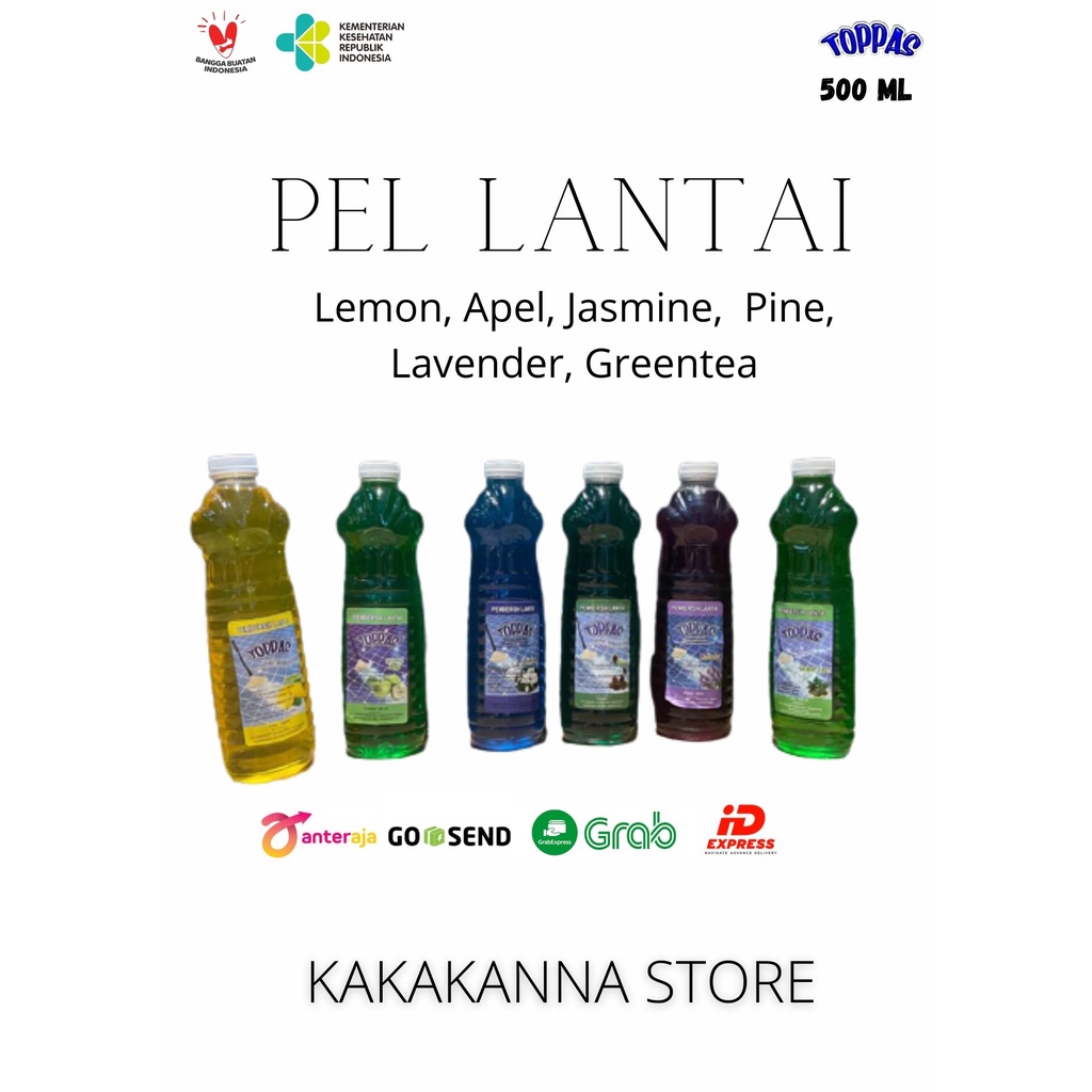 Sabun Pel Lantai Pembersih Lantai 500 ml Toppas Izin Kemenkes RI